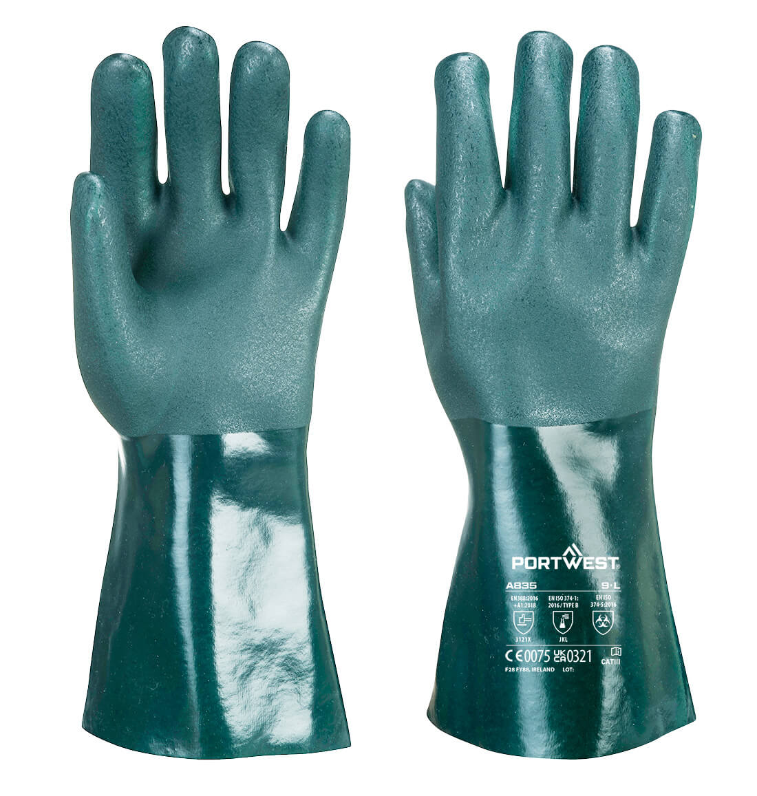 A835 - Double Dipped PVC Gauntlet 35cm