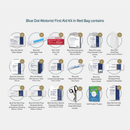 110263 Blue Dot Large Motorist First Aid Kit in Red Bag (Each)