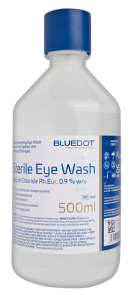 90818 Blue Dot Eye Wash Bottles and Pods First Aid Kit in PGB Box
