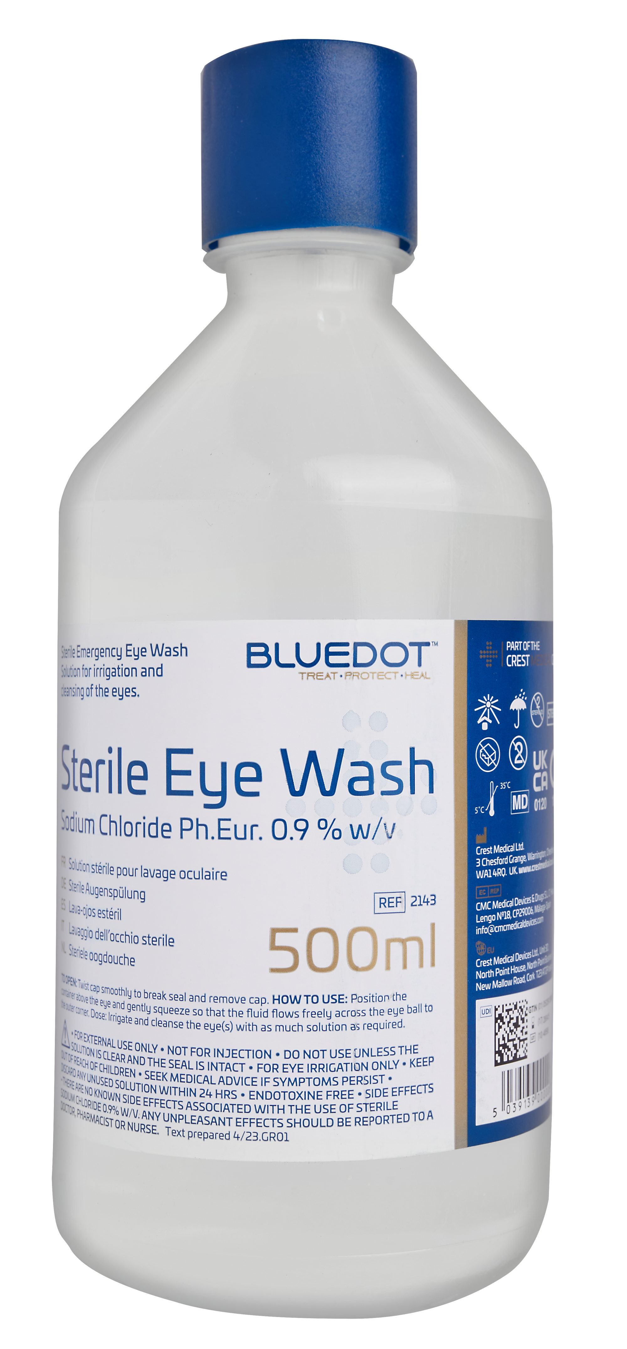 90818 Blue Dot Eye Wash Bottles and Pods First Aid Kit in PGB Box