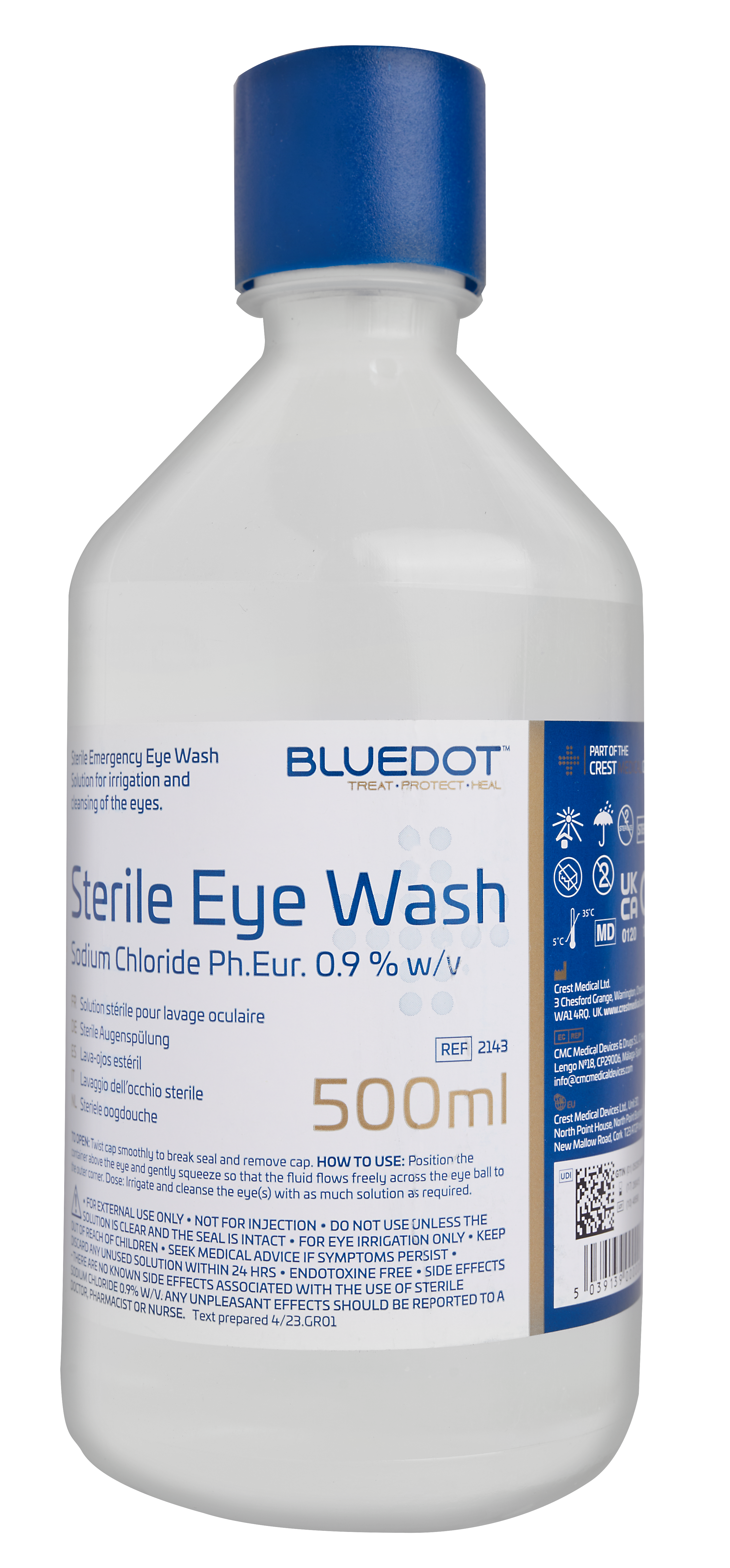 90818 Blue Dot Eye Wash Bottles and Pods First Aid Kit in PGB Box
