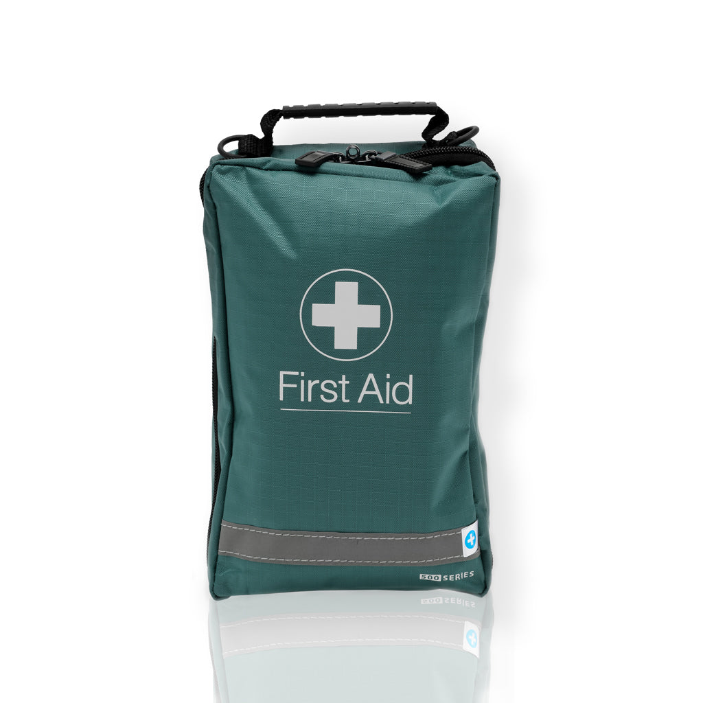85013 Blue Dot Travel First Aid Kit in Green Bag
